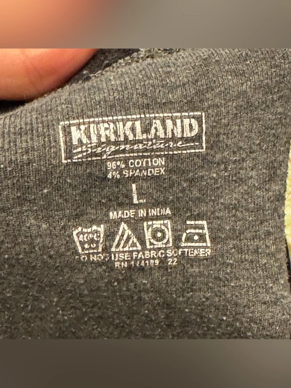 Kirkland Signature Gray Boxer Briefs with Black Waistband